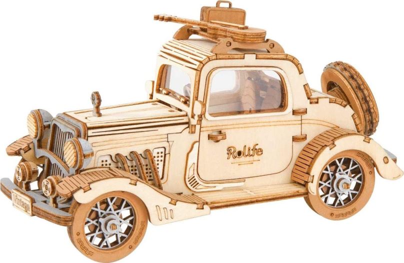 3D puzzle Robotime Rolife 3D dřevěné puzzle Historický automobil 164 dílků