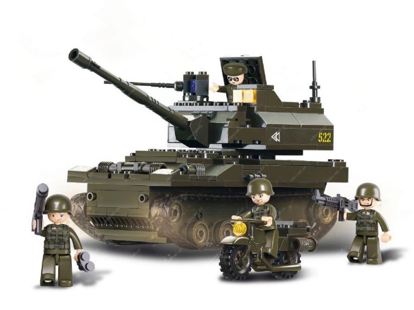 SLUBAN stavebnice Tank, 258 dílků (kompatibilní s LEGO)