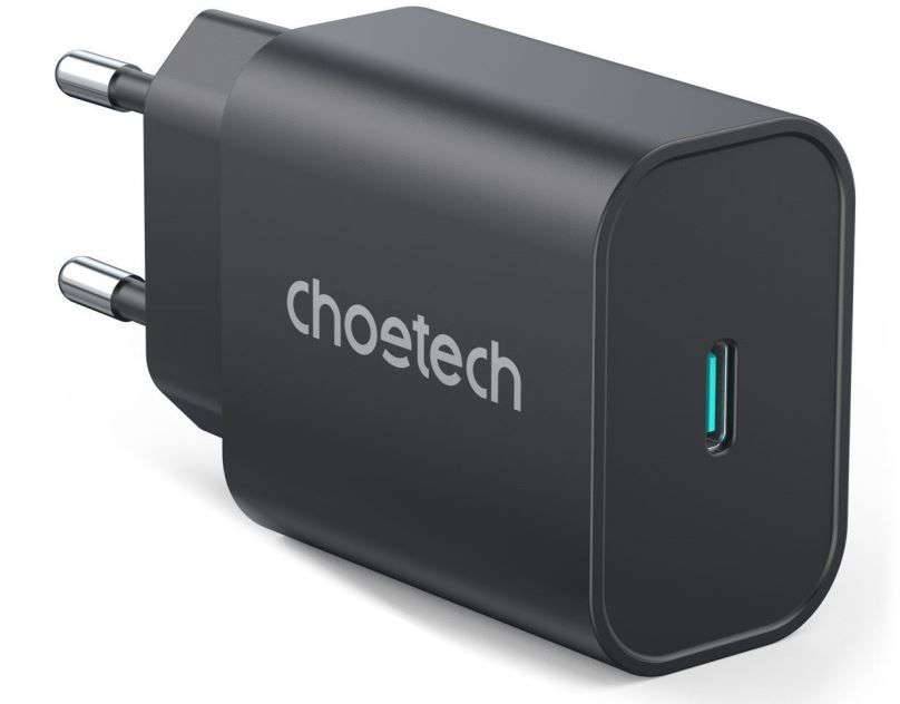 Nabíječka do sítě ChoeTech USB-C PD PPS Samsung Super Fast Charging 25W Charger Black