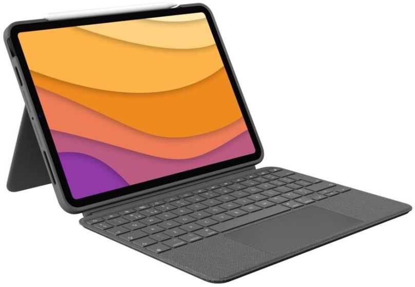 Pouzdro na tablet s klávesnicí Logitech Combo Touch pro iPad Air (4. a 5. Gen), šedá - US INTL