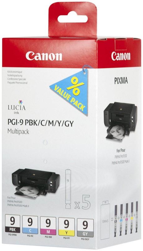 Cartridge Canon PGI-9 PBK/C/M/Y/GY MultiPack