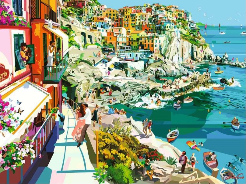 RAVENSBURGER Puzzle Romantika v Cinque Terre 1500 dílků