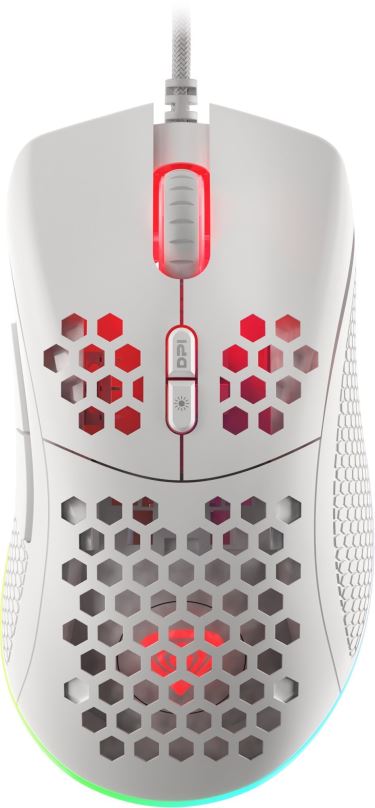 Herní myš Genesis KRYPTON 555 RGB, SW, bílá