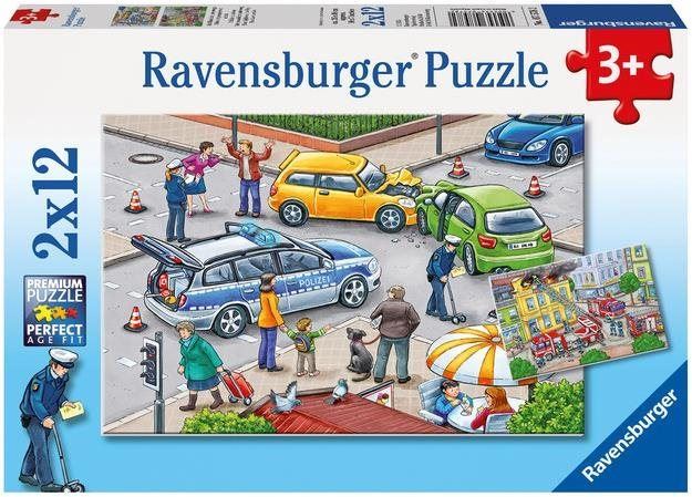 Puzzle Ravensburger puzzle 075782 Záchranné složky v akci 2x12 dílků
