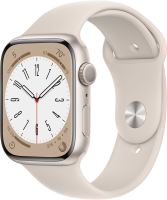 Chytré hodinky Apple Watch Series 8 45mm Hvězdně bílý hliník s hvězdně bílým sportovním řemínkem