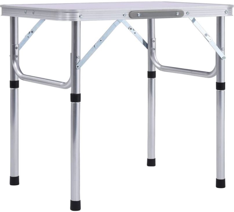 Kempingový stůl Skládací kempingový stůl bílý hliník 60 x 45 cm