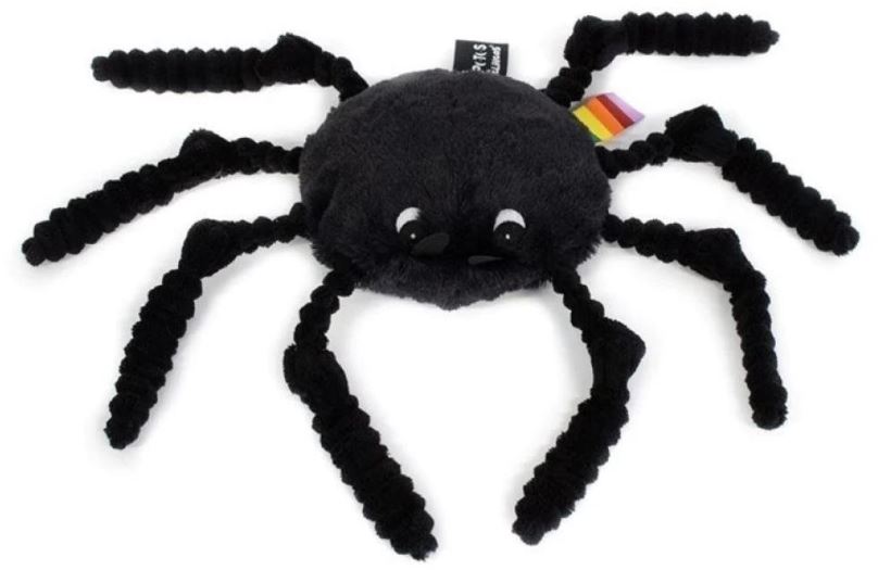 Plyšák Les Déglingos Plyšový pavouk, černá