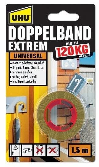 Lepicí páska UHU Doppelband EXTREM 120 kg 1,5 m