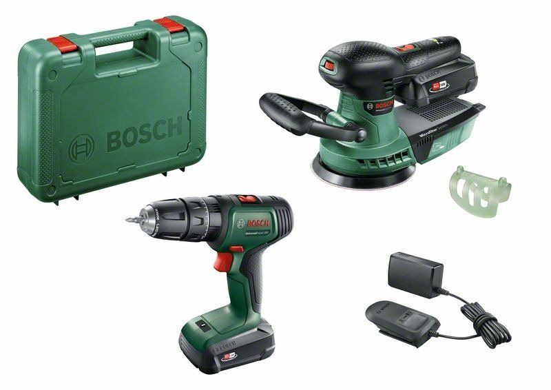 Aku vrtačka Bosch UniversalImpact 18V + AdvancedOrbit 18, 2x 1.5 Ah, nabíječka, kufr 0.603.9D4.10A