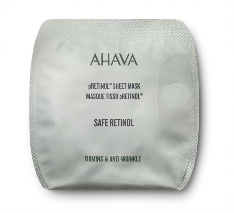Pleťová maska AHAVA Safe pRetinol™ Protivrásková, hydratační a zpevňující pleťová maska Sheet Mask 17 g