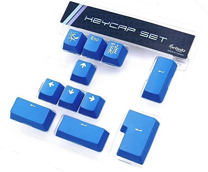 Náhradní klávesy Ducky PBT Double-Shot Keycap Set, modrá, 11 kláves