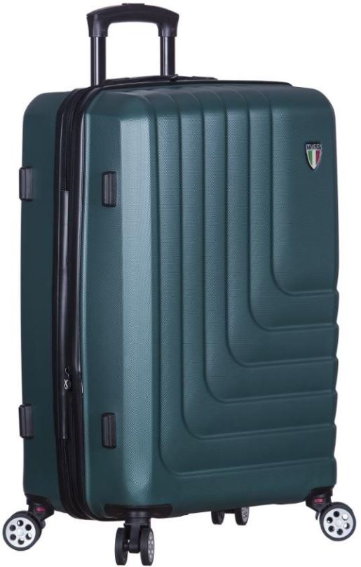 Cestovní kufr TUCCI T-0128/3 L ABS - zelená
