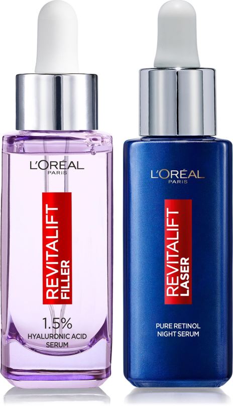 Kosmetická sada L'ORÉAL PARIS Revitalift Filler a Laser Serum Set 2 x 30 ml