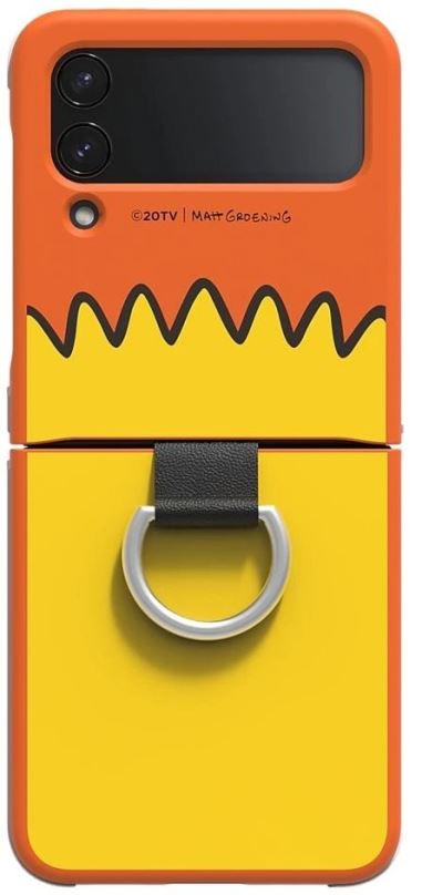 Pouzdro na mobil Samsung Silicone Cover Ring Z Flip4, Bart Simpson