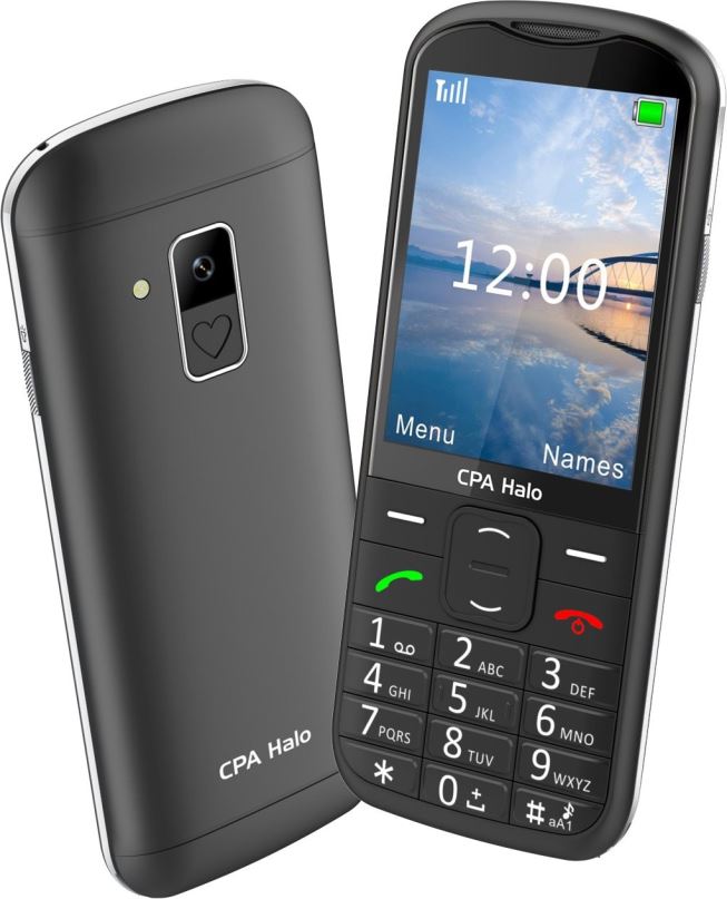 Mobilní telefon CPA Halo 28 Senior černý s nabíjecím stojánkem