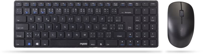 Set klávesnice a myši Rapoo 9300M Set - CZ/SK