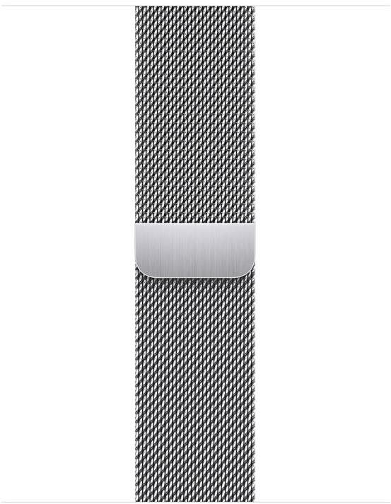 Řemínek Apple Watch 45mm Stříbrný milánský tah řemínek