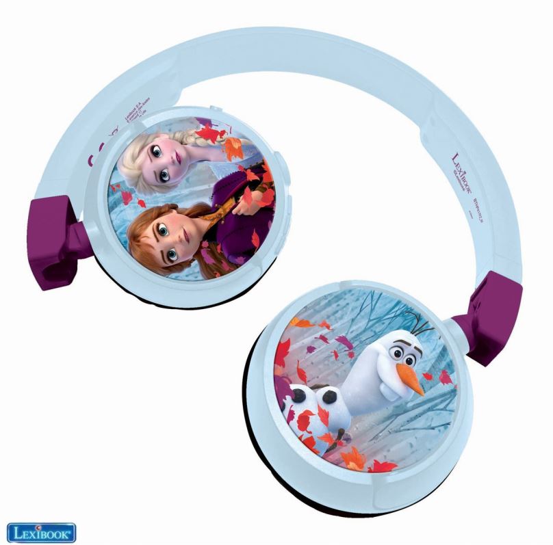 Bezdrátová sluchátka Lexibook Frozen Sluchátka 2v1 Bluetooth®  s bezpečnou hlasitostí pro děti