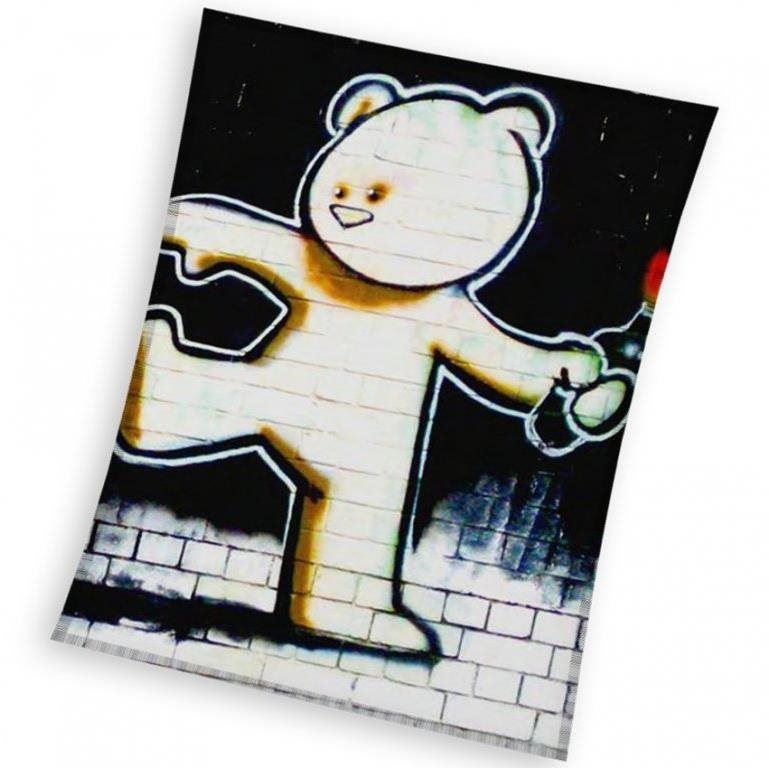Deka CARBOTEX dětská deka Banksy Medvídek Mild Mild West 150x200 cm