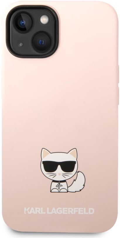 Kryt na mobil Karl Lagerfeld Liquid Silicone Choupette Zadní Kryt pro iPhone 14 Pink