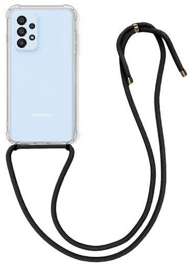 Kryt na mobil TopQ Kryt Samsung A33 5G silikon s černou šňůrkou průhledný 73961