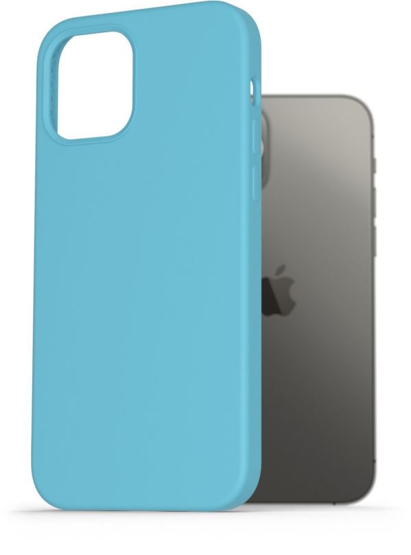 Kryt na mobil AlzaGuard Premium Liquid Silicone Case pro iPhone 12 / 12 Pro modré