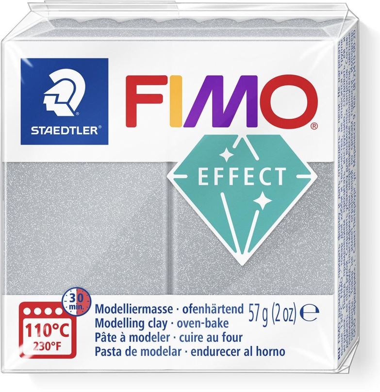 Modelovací hmota FIMO effect 8020 metalická stříbrná