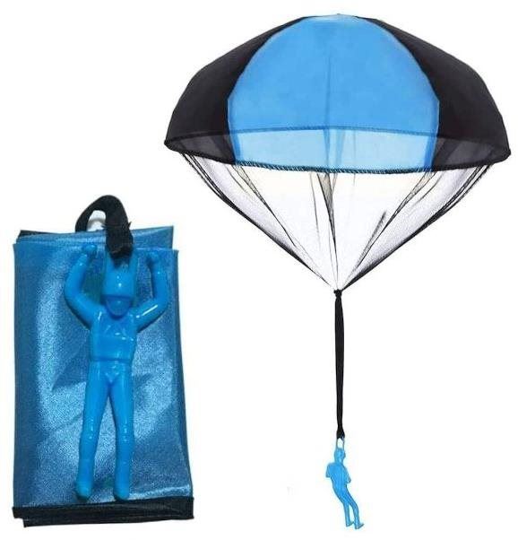 Figurka Parašutista s padákem - modrý