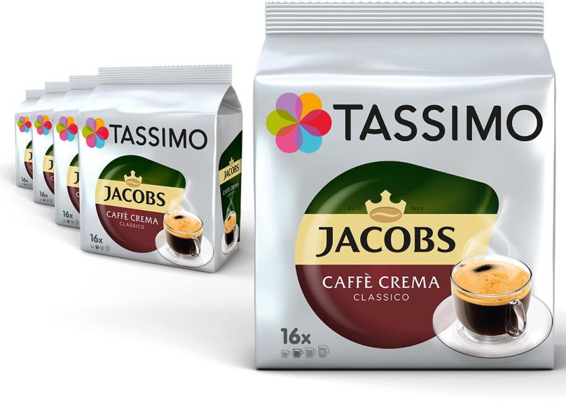 Kávové kapsle TASSIMO kapsle KARTON  Jacobs Cafe Crema 80 nápojů