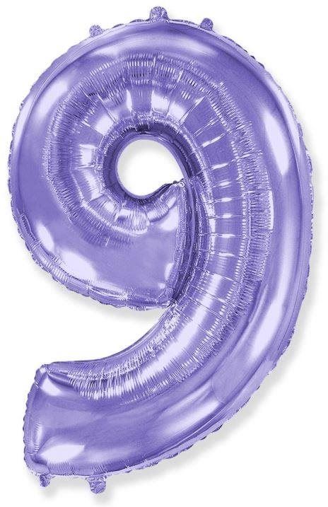 Nafukovací balonek Balón foliový číslice fialová - lila 102 cm - 9