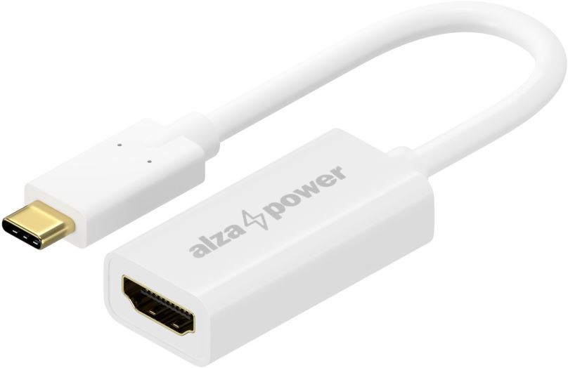 Redukce AlzaPower USB-C (M) na HDMI 2.0 4K 60Hz (F) 0.1m bílá