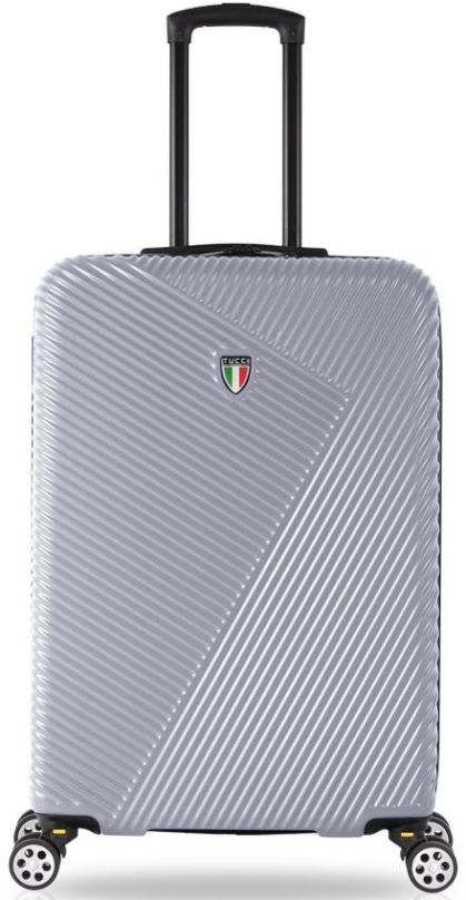 Cestovní kufr TUCCI T-0118/3 S ABS - stříbrná
