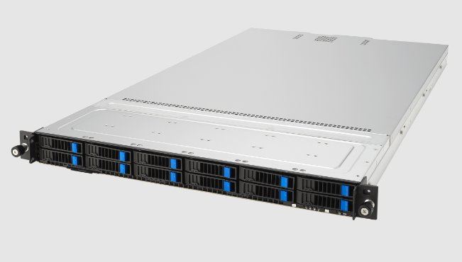 ASUS 1U server 2x SP5, 24x DDR5 4800 12x 2.5 NVMe/SATA, 2x 2600Wt, 4x 1Gb LAN, IPMI