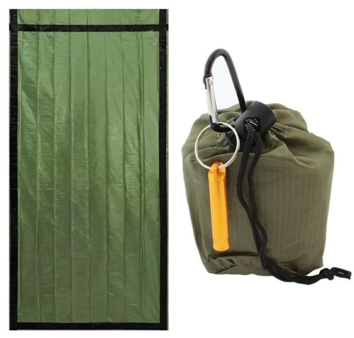 Spací pytel APT Skládací outdoorový spací pytel 200 x 90 cm - zelený