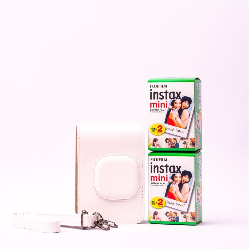 Fotopapír Fujifilm instax mini Liplay case white bundle