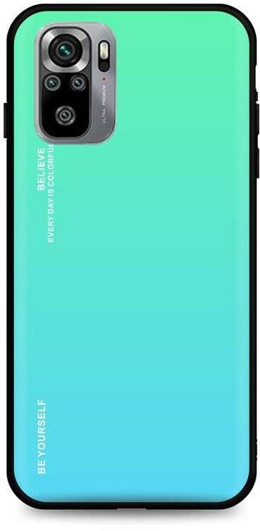 Kryt na mobil TopQ Kryt LUXURY Xiaomi Redmi Note 10S pevný duhový zelený 62243