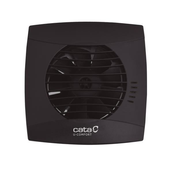 Koupelnový ventilátor CATA UC 10 H Black, hygro, časovač, černý