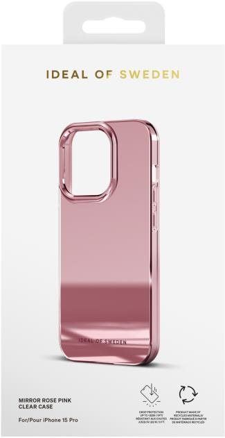 Kryt na mobil iDeal Of Sweden Ochranný kryt Clear Case pro iPhone 15 Pro Mirror Pink