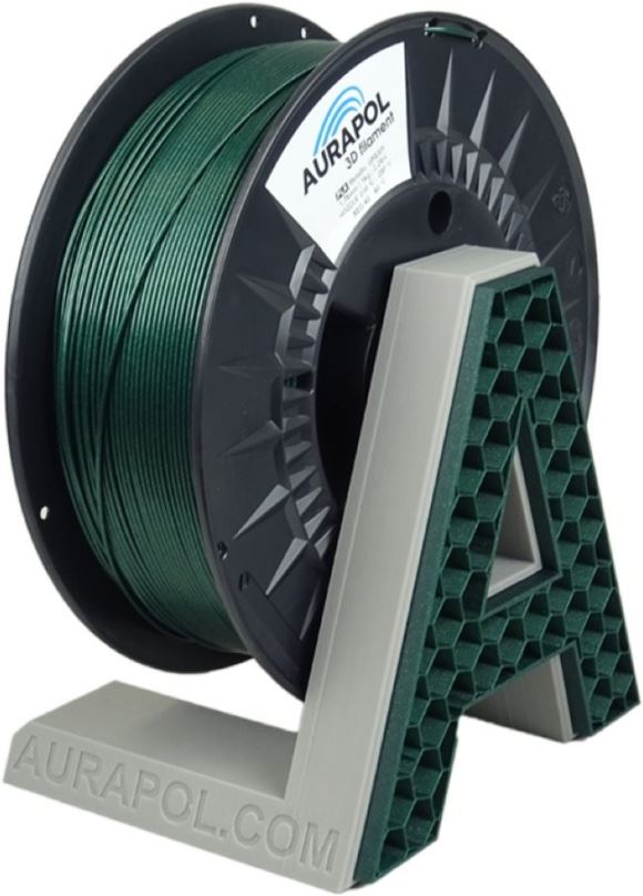Filament AURAPOL PLA 3D Filament Zelená metalíza 1 kg 1,75 mm