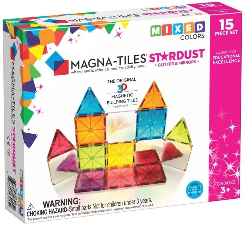 Stavebnice Magna-Tiles - Stardust 15 ks