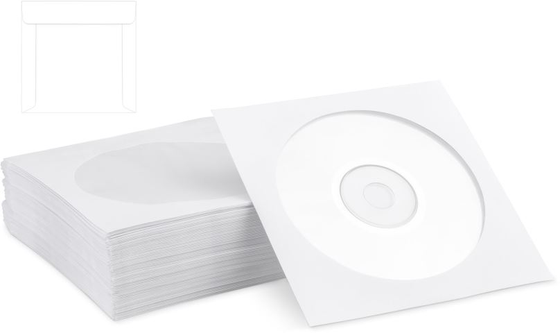 Obal na CD/DVD Cover IT Papírová pošetka se zalepovací  chlopní - balení 100ks