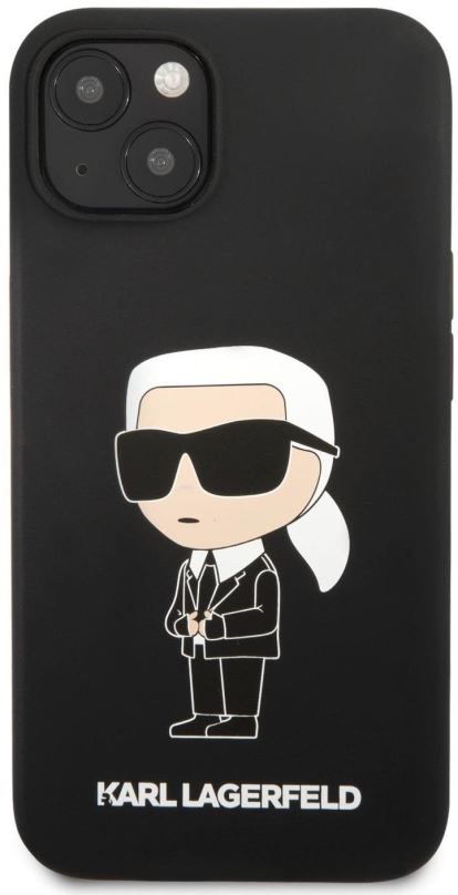 Kryt na mobil Karl Lagerfeld Liquid Silicone Ikonik NFT Zadní Kryt pro iPhone 13 Black