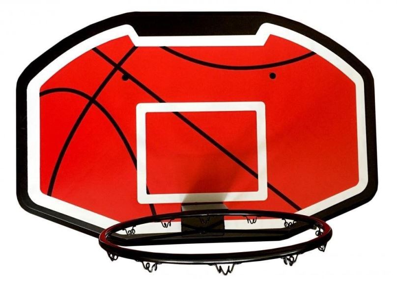Basketbalový koš Sedco + koš + síťka 110*70cm červená