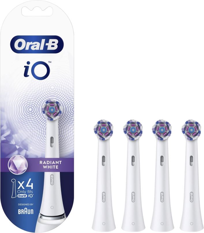 Náhradní hlavice k zubnímu kartáčku Oral-B iO Radiant White Kartáčkové Hlavy, 4 ks