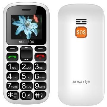 Mobilní telefon Aligator A321 Senior White