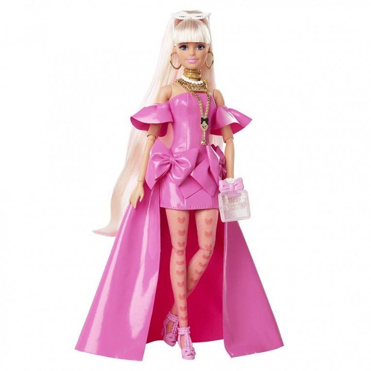 Panenka Barbie Extra Módní Panenka - Růžový Look