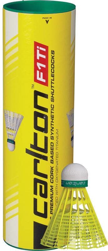 Badmintonový míč Dunlop F1-Ti žlutý (pomalý)