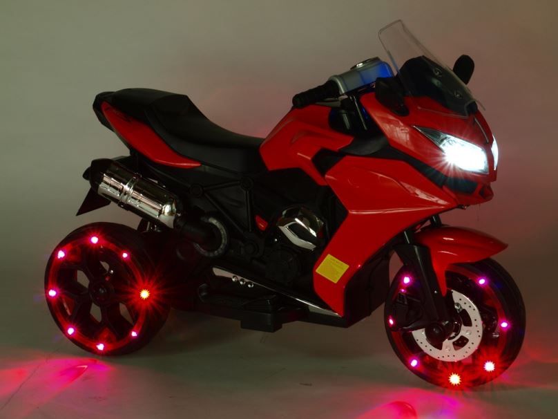 Elektrická motorka pro děti Tricykl Dragon, tm. červená