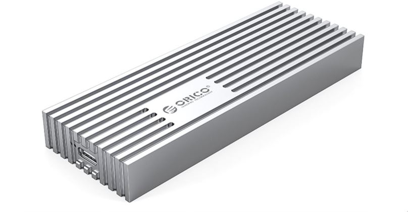 Externí box ORICO M233C3 USB 3.2 M.2 NVMe SSD Enclosure (20G), stříbrná