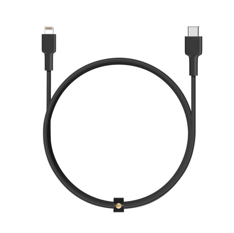 Datový kabel Aukey CB-CL1 Braided Nylon MFi USB-C to Lightning Cable, 1m